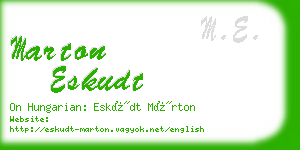 marton eskudt business card